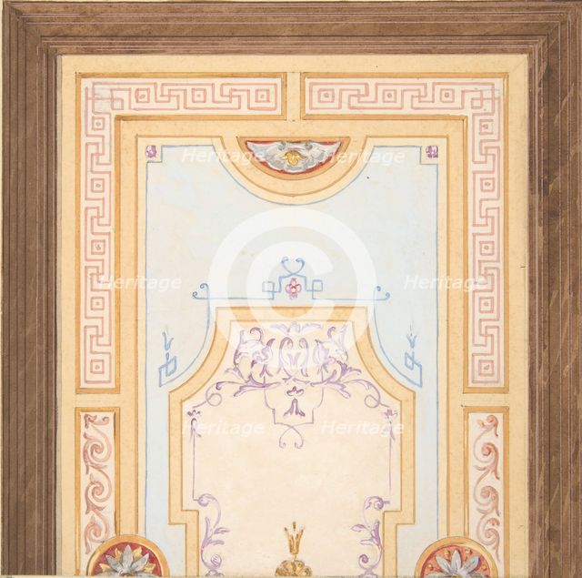 Design for a ceiling, second half 19th century. Creators: Jules-Edmond-Charles Lachaise, Eugène-Pierre Gourdet.