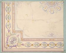 Design for a ceiling, second half 19th century. Creators: Jules-Edmond-Charles Lachaise, Eugène-Pierre Gourdet