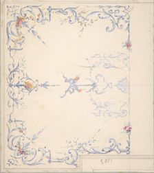 Design for a ceiling, second half 19th century. Creators: Jules-Edmond-Charles Lachaise, Eugène-Pierre Gourdet