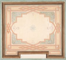 Design for a ceiling, second half 19th century. Creators: Jules-Edmond-Charles Lachaise, Eugène-Pierre Gourdet