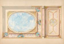 Design for a ceiling, second half 19th century. Creators: Jules-Edmond-Charles Lachaise, Eugène-Pierre Gourdet