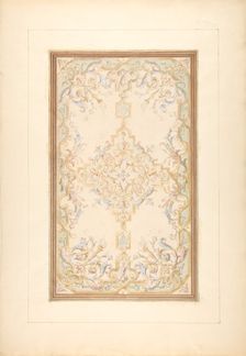 Design for a ceiling, second half 19th century. Creators: Jules-Edmond-Charles Lachaise, Eugène-Pierre Gourdet