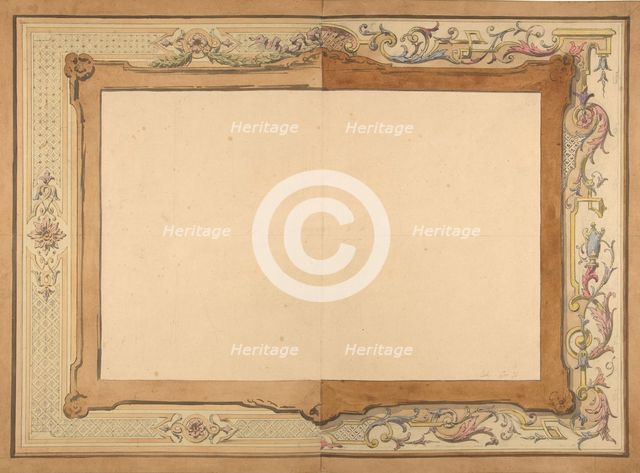 Design for a ceiling, second half 19th century. Creators: Jules-Edmond-Charles Lachaise, Eugène-Pierre Gourdet.