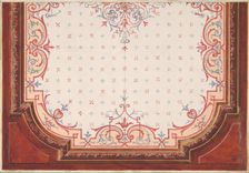 Design for a ceiling, second half 19th century. Creators: Jules-Edmond-Charles Lachaise, Eugène-Pierre Gourdet