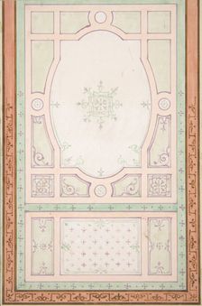 Design for a ceiling, second half 19th century. Creators: Jules-Edmond-Charles Lachaise, Eugène-Pierre Gourdet