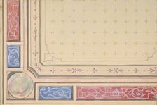 Design for a ceiling, second half 19th century. Creators: Jules-Edmond-Charles Lachaise, Eugène-Pierre Gourdet