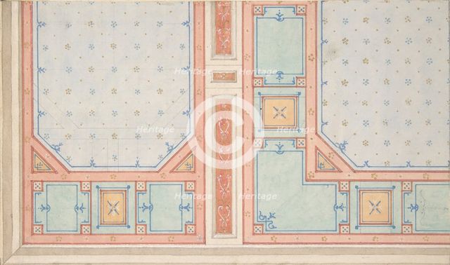 Design for a ceiling, second half 19th century. Creators: Jules-Edmond-Charles Lachaise, Eugène-Pierre Gourdet.