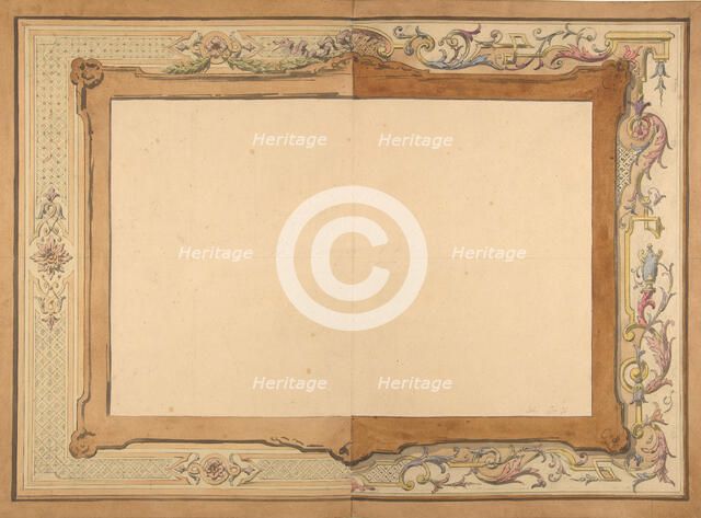 Design for a ceiling, second half 19th century. Creators: Jules-Edmond-Charles Lachaise, Eugène-Pierre Gourdet.