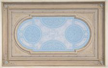 Design for a ceiling painted in filagree designs, second half 19th century. Creators: Jules-Edmond-Charles Lachaise, Eugène-Pierre Gourdet