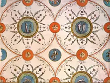 Design for a ceiling-painting, Italy, (1928). Creator: Unknown