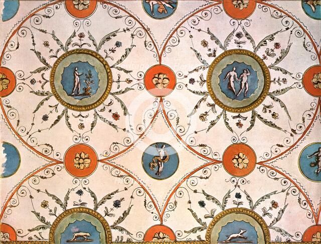 Design for a ceiling-painting, Italy, (1928).  Creator: Unknown.