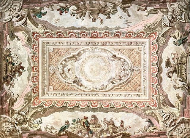 Design for a ceiling-painting, Netherlands, (1928). Creator: Unknown.