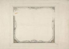 Design for a ceiling to be decorated with a trompe l'oeil balustrade, 1830-97. Creators: Jules-Edmond-Charles Lachaise, Eugène-Pierre Gourdet