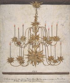 Design for a Chandelier with Sixteen Candles, 1632. Creator: Isaak Ehe