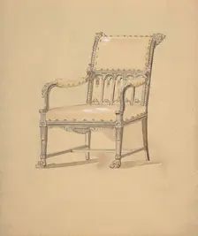 Design for a Chair, 19th century. Creator: Anon