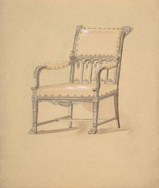 Design for a Chair, 19th century. Creator: Anon