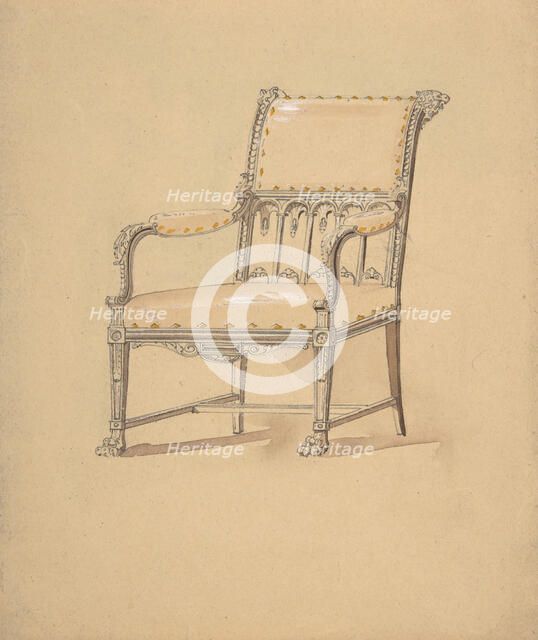 Design for a Chair, 19th century. Creator: Anon.