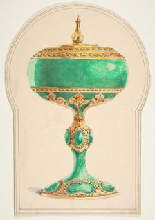 Design for a Chalice with Lid, 19th century. Creator: Anon