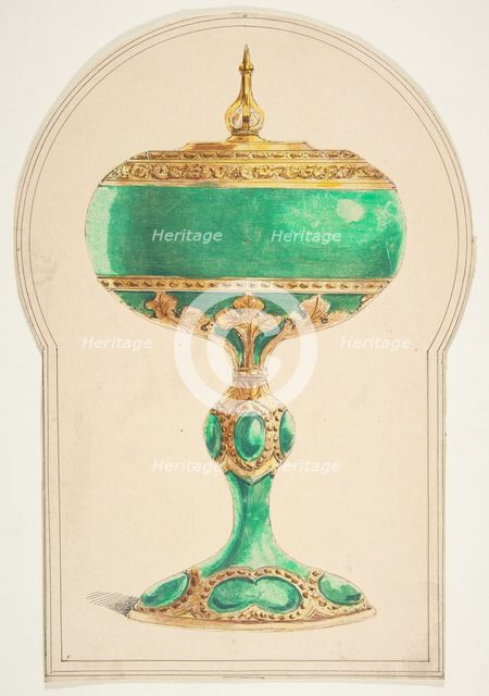 Design for a Chalice with Lid, 19th century. Creator: Anon.