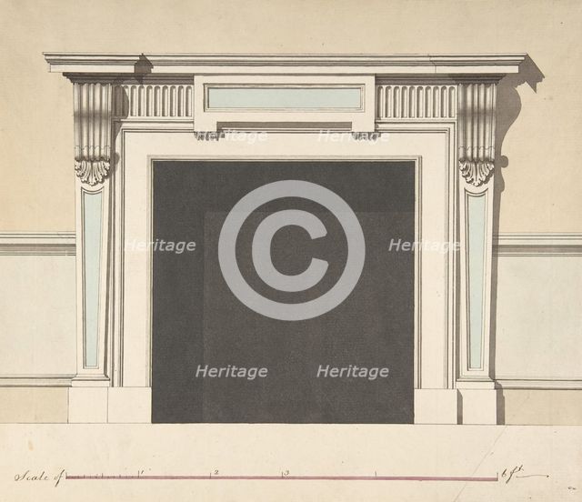 Design for a Chimneypiece, late 18th-early 19th century. Creator: John Yenn.