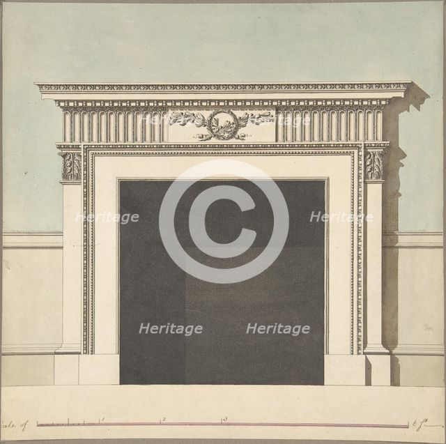 Design for a Chimneypiece, late 18th-early 19th century. Creator: John Yenn.