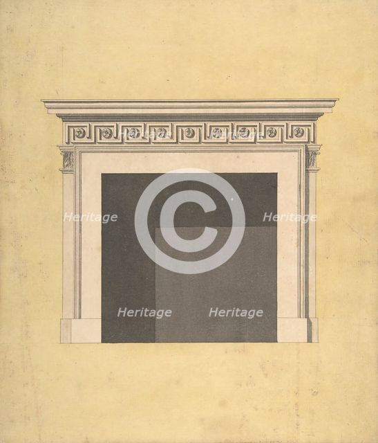 Design for a Chimneypiece, late 18th-early 19th century. Creator: John Yenn.