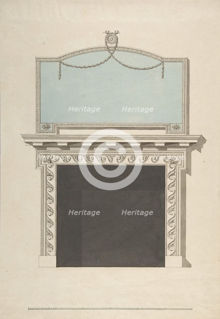Design for a Chimneypiece, late 18th-early 19th century. Creator: John Yenn.