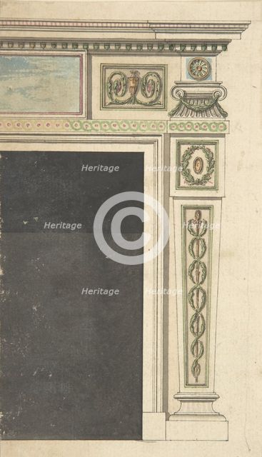 Design for a Chimneypiece, possibly for Melbourne House (now Albany),Piccadilly,London, 1771-75 (?). Creator: William Chambers.