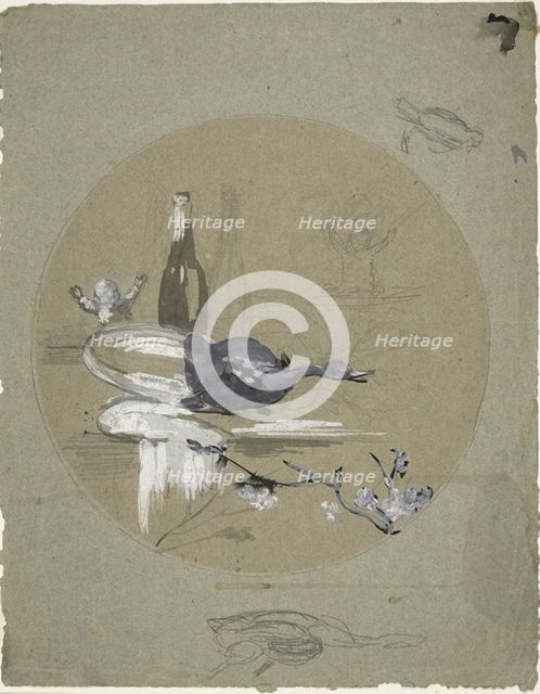 Design for a China Plate, c. 1882. Creator: Eugene Carriere.