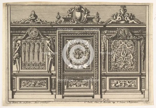 Design for a Choir Screen with Two Variants, from: Clôtures de chapelles, 17th century. Creator: Jean le Pautre.
