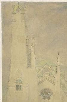 Design for a church, 1877-1932. Creator: Marius Bauer