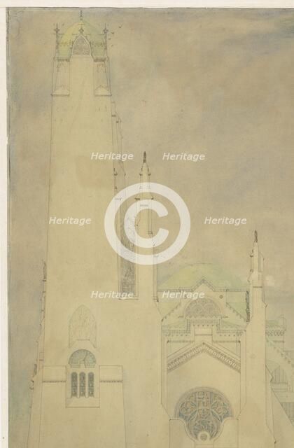 Design for a church, 1877-1932. Creator: Marius Bauer.