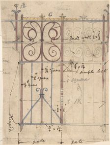 Design for a Church Gate, ca. 1880. Creator: Richardson Ellson & Co