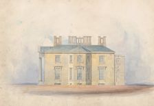 Design for a Classical Country House, Side Elevation, early 19th century. Creator: Anon