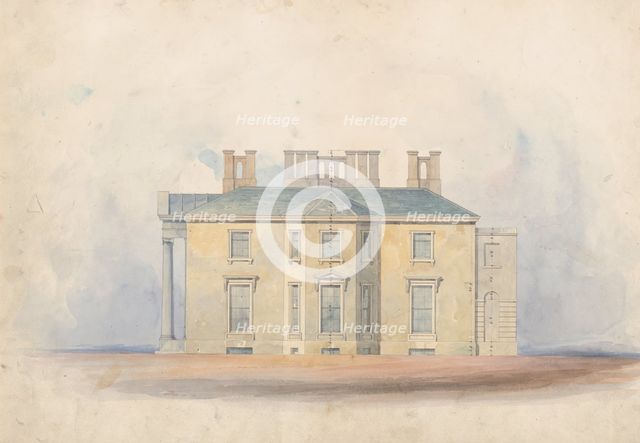 Design for a Classical Country House, Side Elevation, early 19th century. Creator: Anon.
