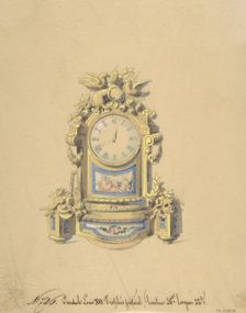 Design for a Clock, 19th century. Creator: Anon