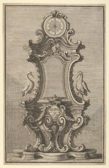 Design for a Clock, from Disegni Diversi 1714 or 1750. Creator: Giovanni Giardini