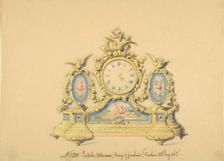 Design for a Clock: Three Birds, 19th century. Creator: Anon