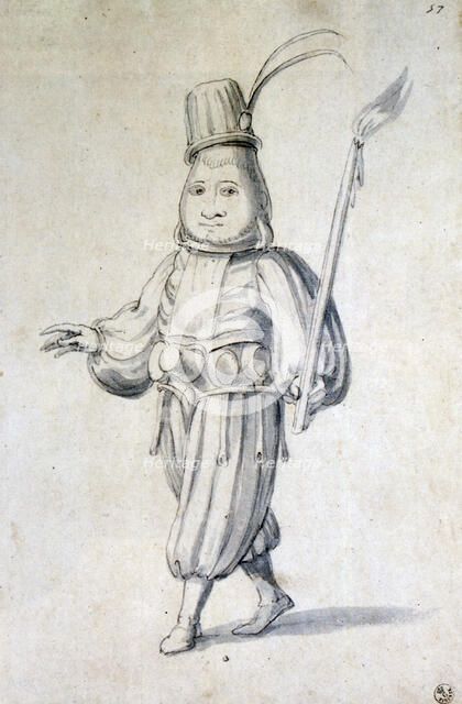 Design for a costume for a cook, 16th century. Artist: Giuseppe Arcimboldi