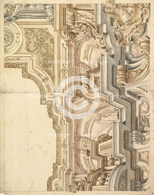 Design for a cornice., 1700-1780. Creator: Anon.