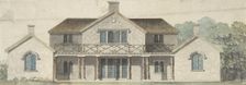 Design for a Cottage Ornée in the Tudoresque Style, late 18th-early 19th century. Creator: Humphry Repton