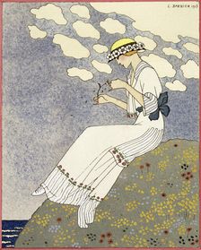 Design for a country dress by Maison Paquin, 1913. Artist: Georges Barbier