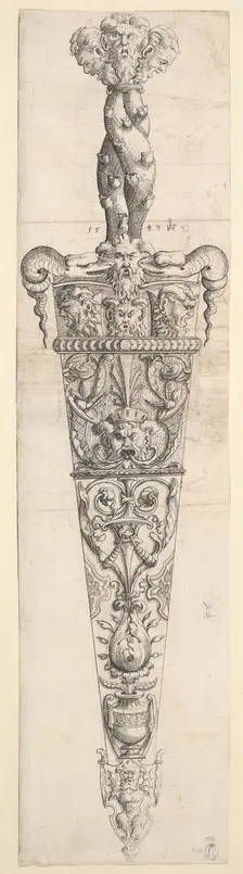 (Design for a Dagger and Sheath), 1543. Creator: Augustin Hirschvogel