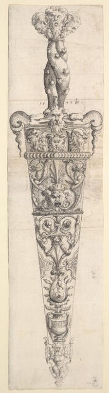 (Design for a Dagger and Sheath), 1543. Creator: Augustin Hirschvogel