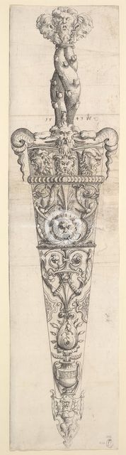(Design for a Dagger and Sheath), 1543. Creator: Augustin Hirschvogel.