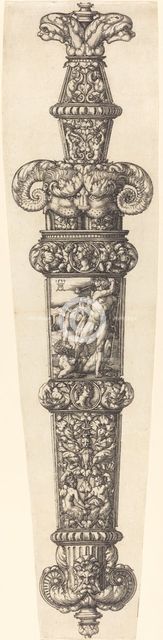 Design for a Dagger Sheath with Cain and Abel, 1539. Creator: Heinrich Aldegrever.