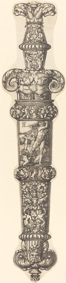 Design for a Dagger Sheath with Cain and Abel, 1539. Creator: Heinrich Aldegrever