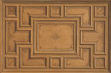 Design for a decorated ceiling, 1840-97. Creators: Jules-Edmond-Charles Lachaise, Eugène-Pierre Gourdet