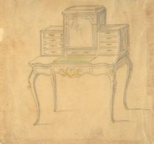 Design for a Desk, 19th century. Creator: Anon