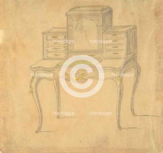 Design for a Desk, 19th century. Creator: Anon.